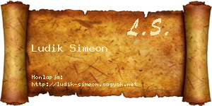 Ludik Simeon névjegykártya